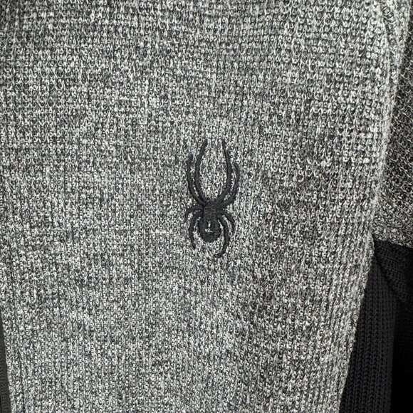 Spyder Constant Full Zip Jacket Charcoal Heather Mens XL Warm Knit Outerwear - Picture 3 of 8